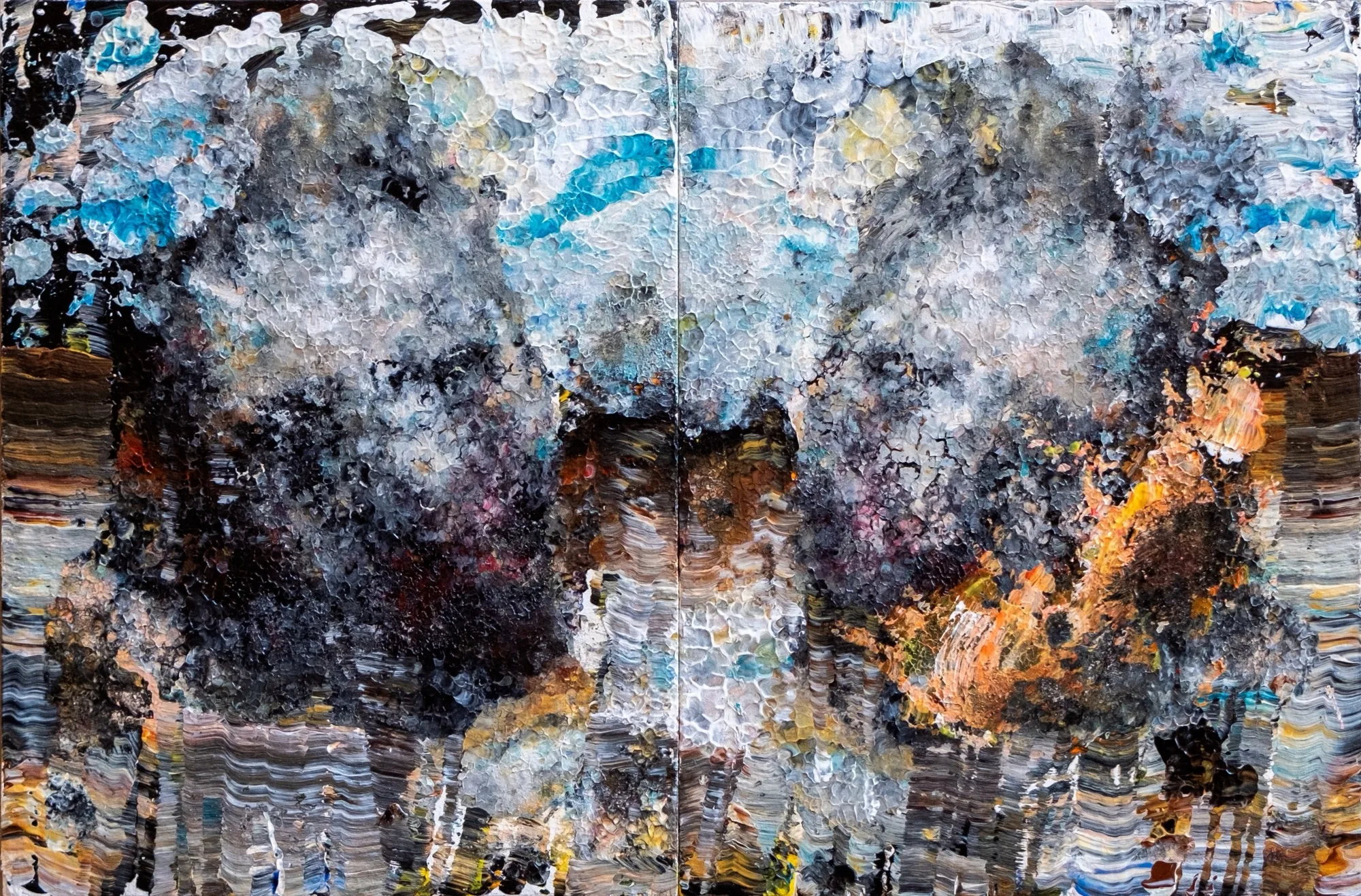 Ritratto specchiato - in fiamme